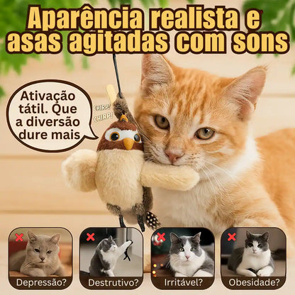 🐾 Brinquedo interativo para pássaros e gatos - Diversão e entretenimento para o seu gato!