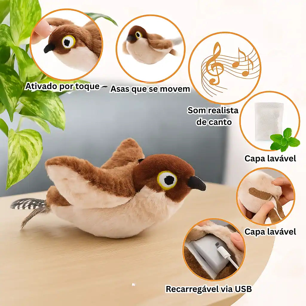 🐾 Brinquedo interativo para pássaros e gatos - Diversão e entretenimento para o seu gato!