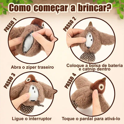 🐾 Brinquedo interativo para pássaros e gatos - Diversão e entretenimento para o seu gato!