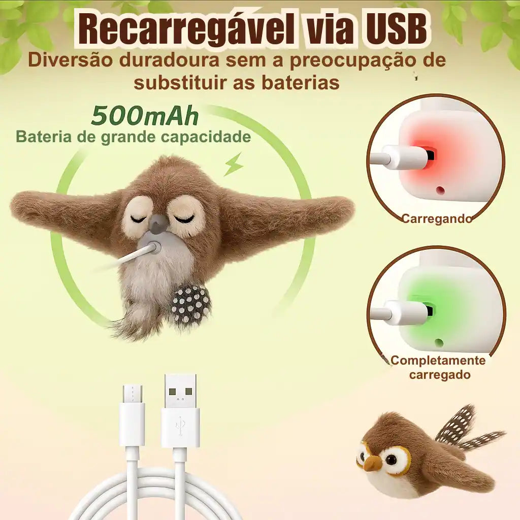 🐾 Brinquedo interativo para pássaros e gatos - Diversão e entretenimento para o seu gato!