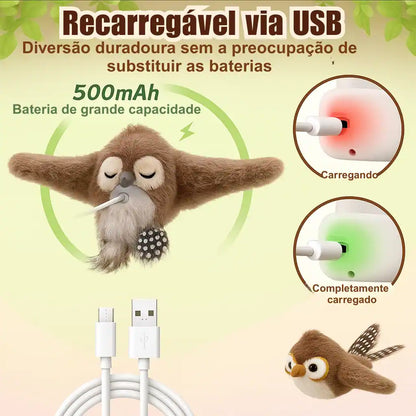 🐾 Brinquedo interativo para pássaros e gatos - Diversão e entretenimento para o seu gato!