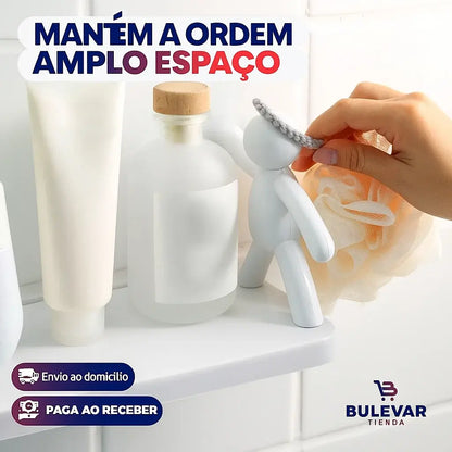 ORGANIZADOR DE PRATELEIRAS ADESIVO 2X1 PARA BANHEIRO